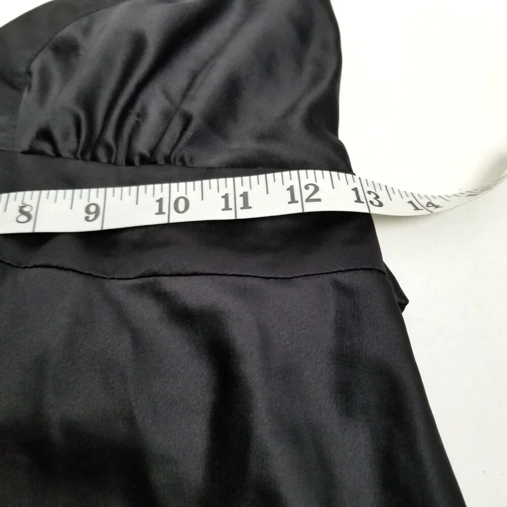 MIXIT Black Satin Babydoll Camisole Small Coquette Goth Y2K Romantic